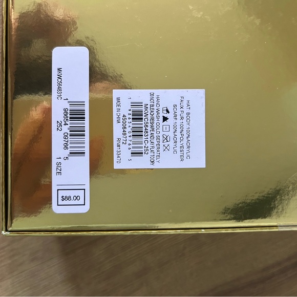 Michael Kors Tan Knit Hat and Scarf Set - Picture 3 of 3